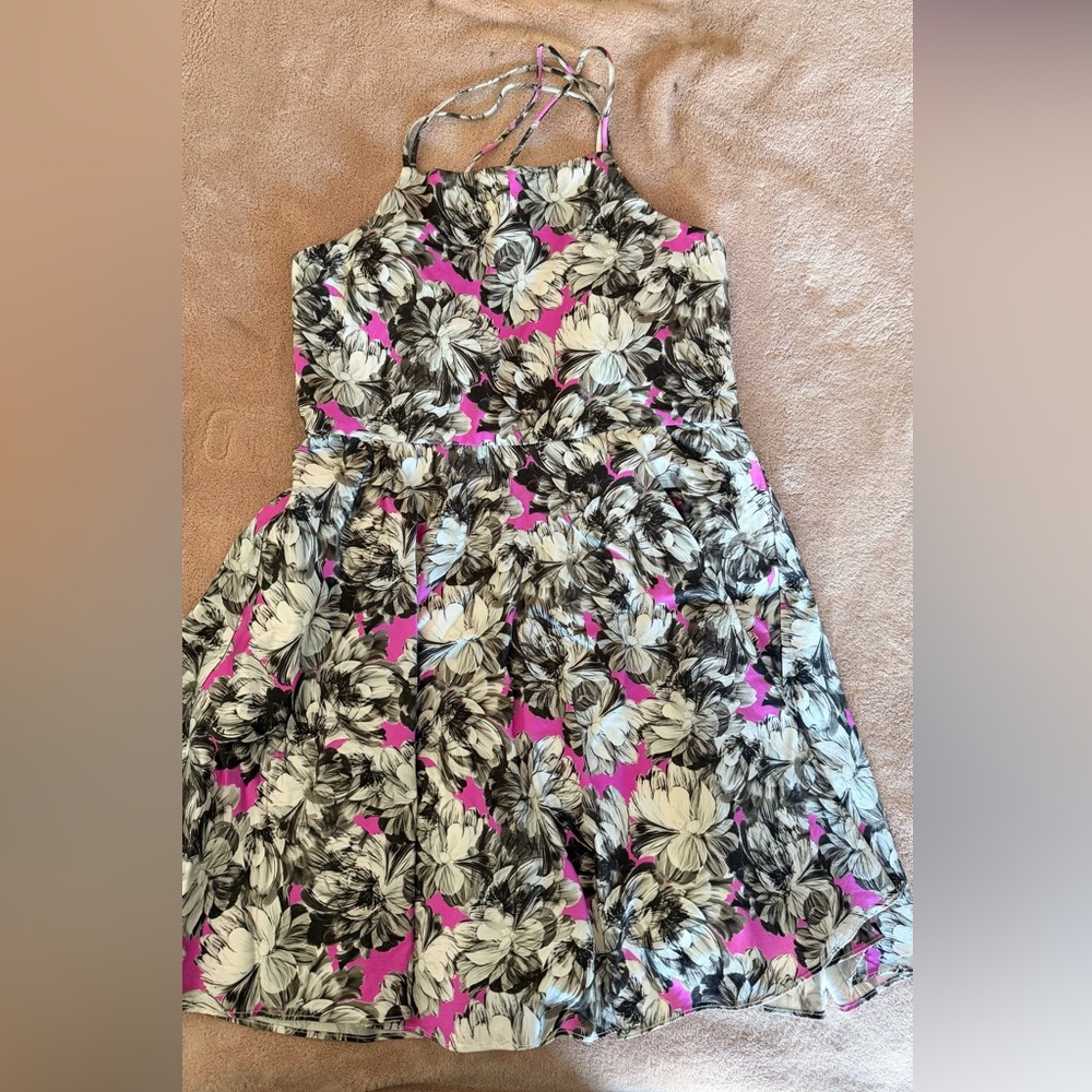 Milly Floral Kids Dress - Pink and Black